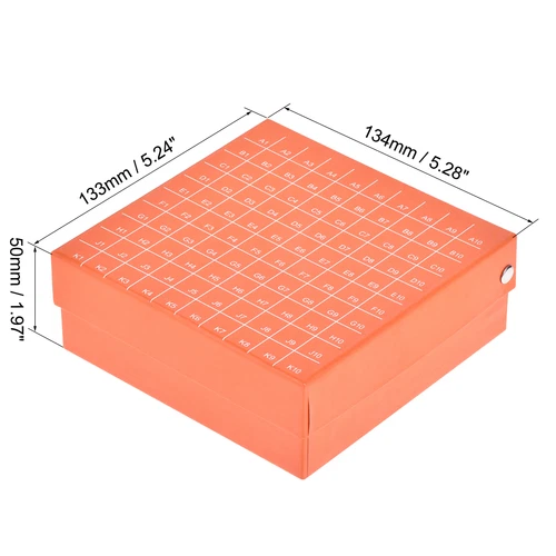 6pack Centrifuge Tube Freezer Storage Box 100 Places Waterproof Cardboard - Picture 3 of 5