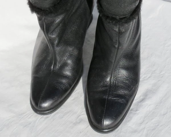 Botas de cuña ARCHE LN US para mujer 7,5 38 cuero negro piel de oveja piel de oveja invierno Foto 4 de 4