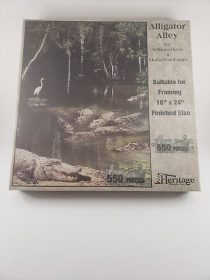 Heritage Puzzle Inc. Alligator Alley 550 Pieces Puzzle 