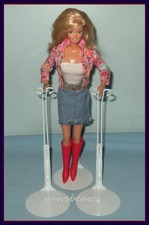 2 WHITE KAISER Doll Stands For Monster High BARBIE Fashion Royalty Momoko