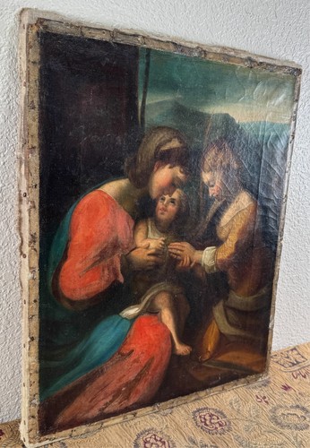 18th Century Italian Oil Painting Virgin Mary St. Catherine Correggio Old Master - Picture 11 of 15