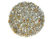 Czech Bicone Crystal Beads Crystal 1sdAureate Aurum Gold Half Rondelle Diamond