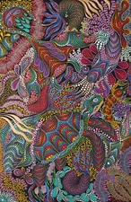 Large Sea Turtle Print on Canvas Marine Life Sea Animals Vibrant Art 24*35 in