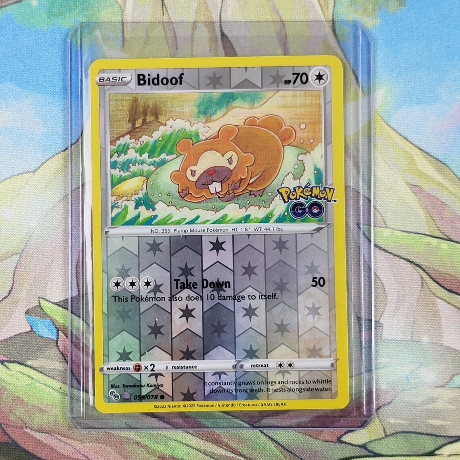 Bidoof (Ditto) Pokemon 2022 CGC 9 Pokemon Go 059/078 Reverse Holo Graded  Single Card