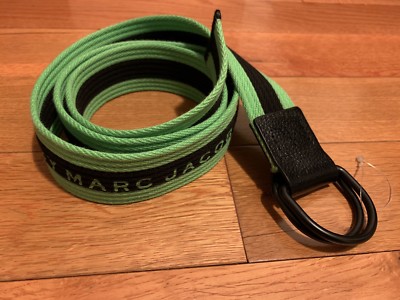 Marc Jacobs Cotton Stripe Belt One Size * Green *