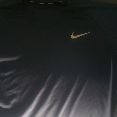 Nike Dri-FIT Men's Navy Rash Guard Swimwear Top Solid Pattern Regular Size L