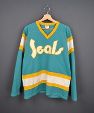 1980s California Golden Seals Vintage Hockey Jersey L