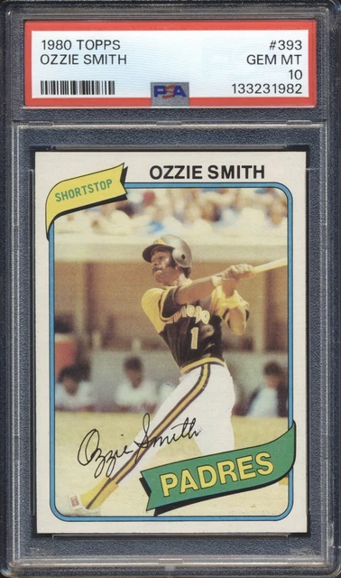 1980 Topps Baseball Ozzie Smith #393 PSA 10 PADRES / CARDINALS GEM MINT HOF