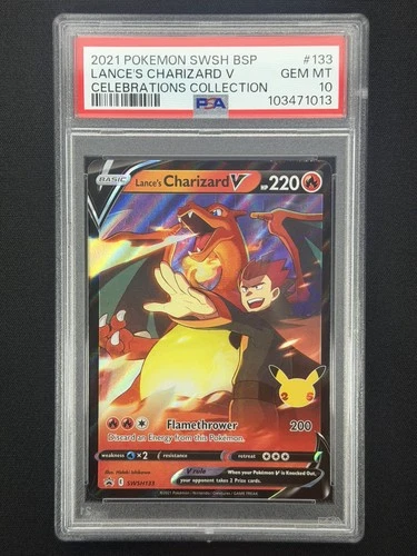 New Listing2021 POKEMON SWSH PROMO CELEBRATIONS COLLECTION LANCE'S CHARIZARD V PSA 10