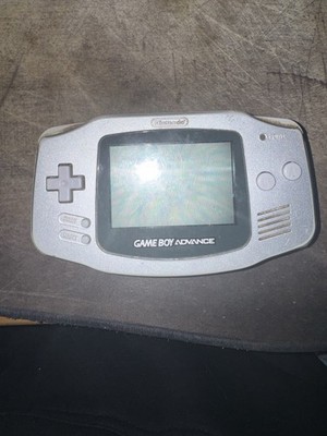 Nintendo Gameboy Advance GBA Silver Handheld System Console AGB-001 READ DESC