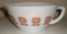 VINTAGE FIRE KING SUNFLOWER PATTERN BATTER BOWL