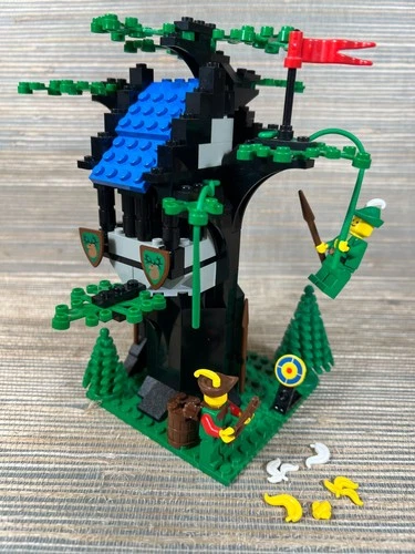 Vintage Lego Legoland 6054-1 Forestmen's Hideout Complete 1988 Castle Tree