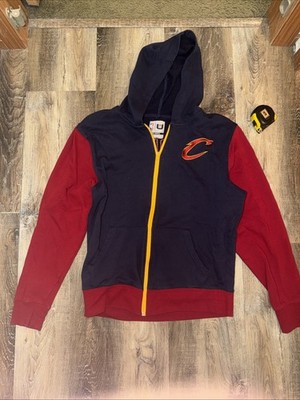 Vintage NBA Cleveland Cavs Adult XL Full Zip Hoodie Jacket Rare Basketball Fit L