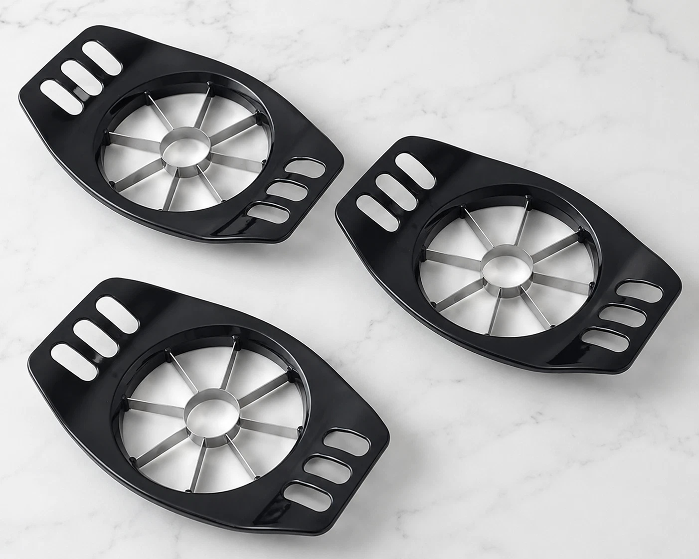 Apple Cutter Stainless Steel Fruit Slicer Corer Kitchen Tool 3 Pieces