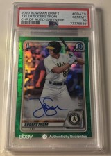 2020 Bowman Draft Tyler Soderstrom #CDA-TS Green Refractor Auto /99 