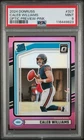 Caleb Williams 2024 Panini Donruss Rated Rookie Optic Preview Pink #327 PSA 9