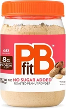 (Free Duty Tax) PBfit 7 Ounce No Sugar Added Peanut Butter Powder, Powdered