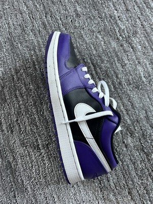 Jordan Air Jordan 1 Low Court Purple Men's Sneakers Black White Purple