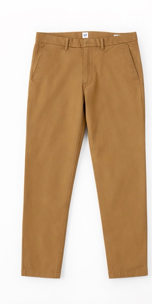 GAP Brown Flat Front Solid Chino Straight Pants B… - image 1
