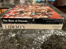 VINTAGE Springbok  & Eaton puzzles 500 pcs Lot of 2 bears/ Liberty COMPLETE!