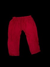 Red cotton lightweight trousers