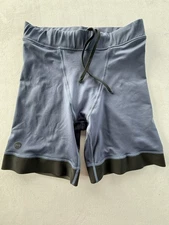 TYR Men’s 36 Swim Trunk Shorts RN 77370 Blue Black Stretch Performance