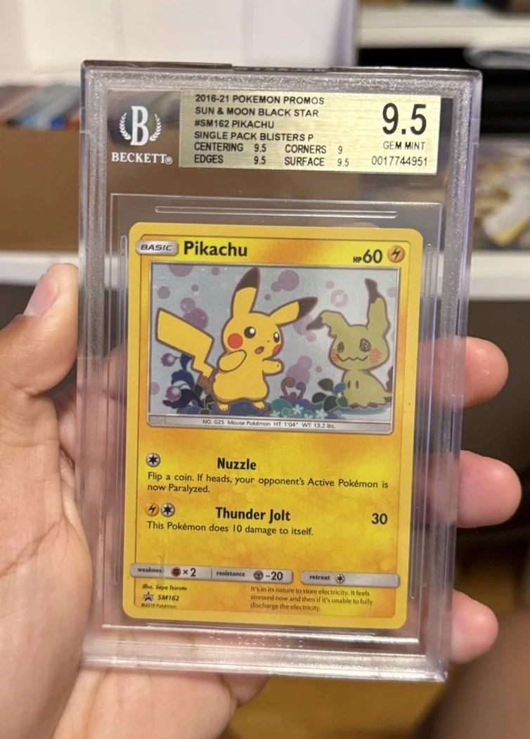 Pikachu Pokémon TCG Grade 9.5 Rare Individual Collectible Card