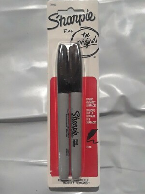 Sharpie Permanent Marker Fine Point 2/PK Black 30162PP