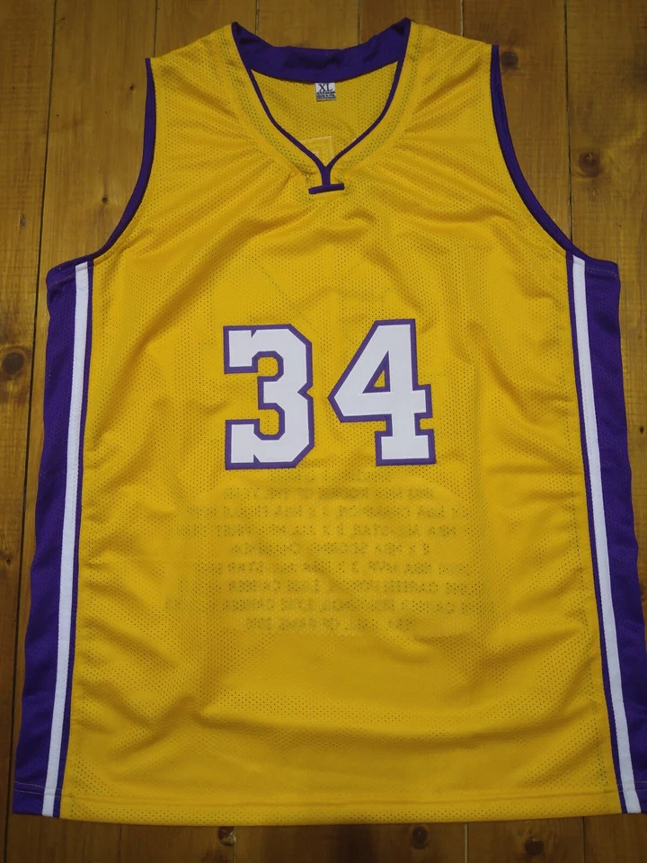 Maillot de basket Lakers de Los Angeles signé Shaquille O'Neal avec COA Beckett - Photo 2/4