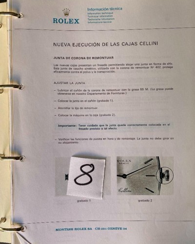 ROLEX MANUAL TECNICO B , TECHNICAL MANUAL , 2010 , CARTA 2004 , ORIGINAL 100% - Imagen 6 de 10