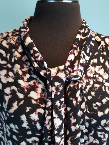 AVA & VIV Floral Bow Blouse Top Shirt Sleeveless Multicolor 3X NWOT - Picture 5 of 11
