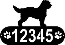 Cockapoo Dog PAWS House Address Sign or Name Plaque - Made in USA