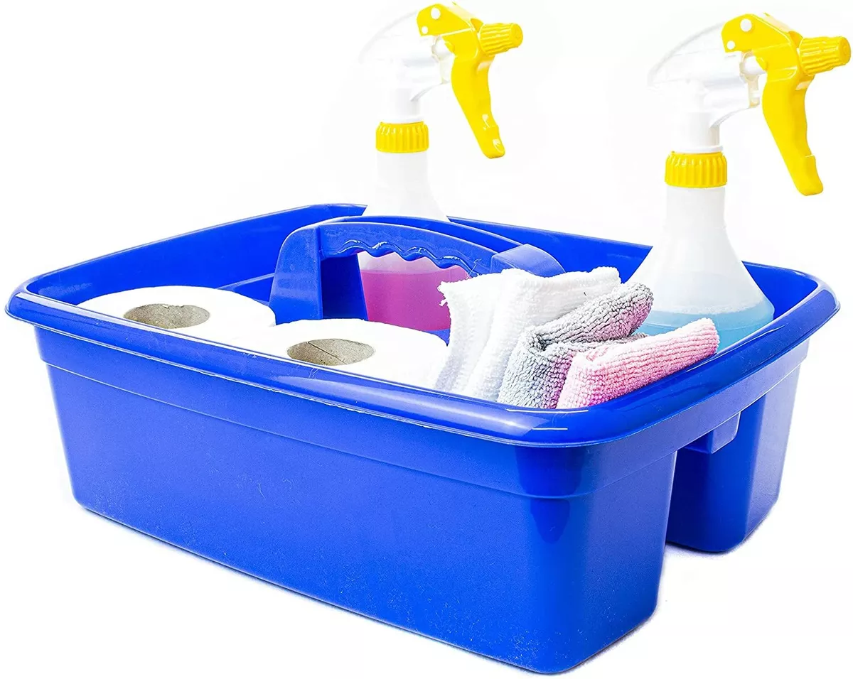 Large Cleaning Caddy, Cleaning Supplies Organiser, Cleaners Caddy Tote  Basket