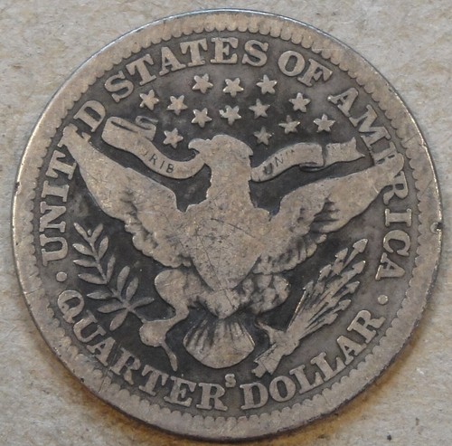 1915-S Barber Quarter 25c G as Pictured Bk2 - Picture 2 of 2