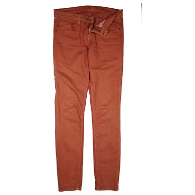 Mexx Women Stretch Jeans Pants Skinny Slim Mid Rise 36 S W28 L32 Used Terracotta