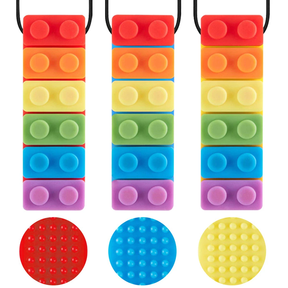 3 Pack Sensory Chew Necklace For Kids