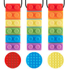 3 Pack Sensory Chew Necklace for Kids Toddlers with Autism ADHD,Biting Needs,...