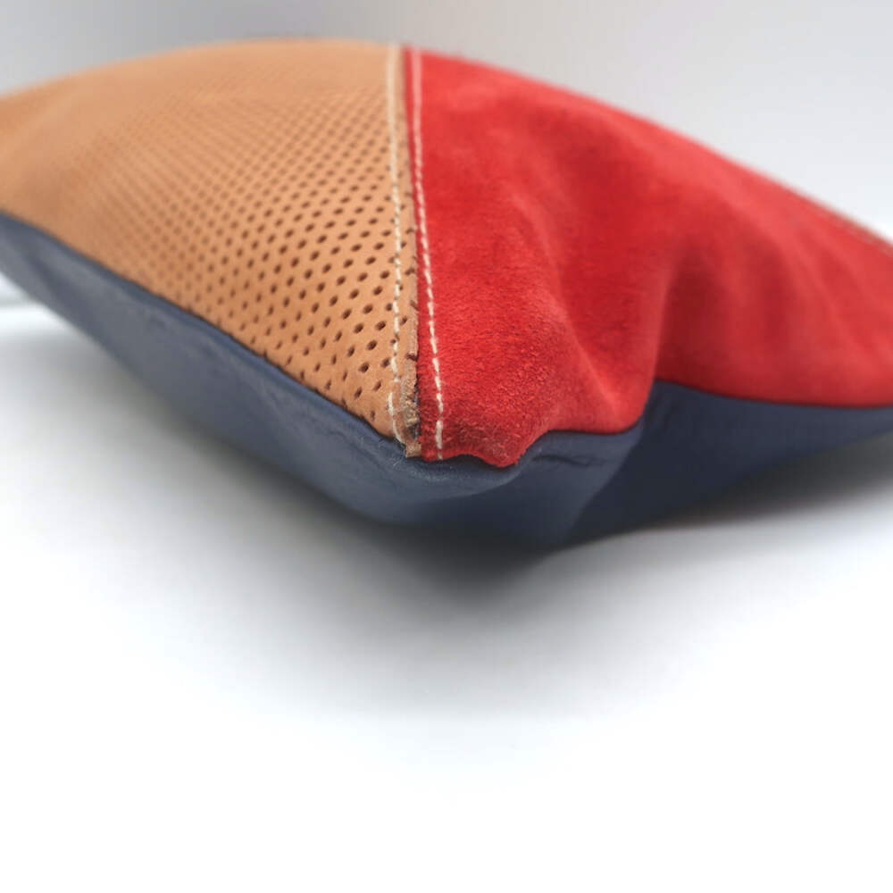 Clare V. Patchwork Flat Clutch Multicolor Leather… - image 13