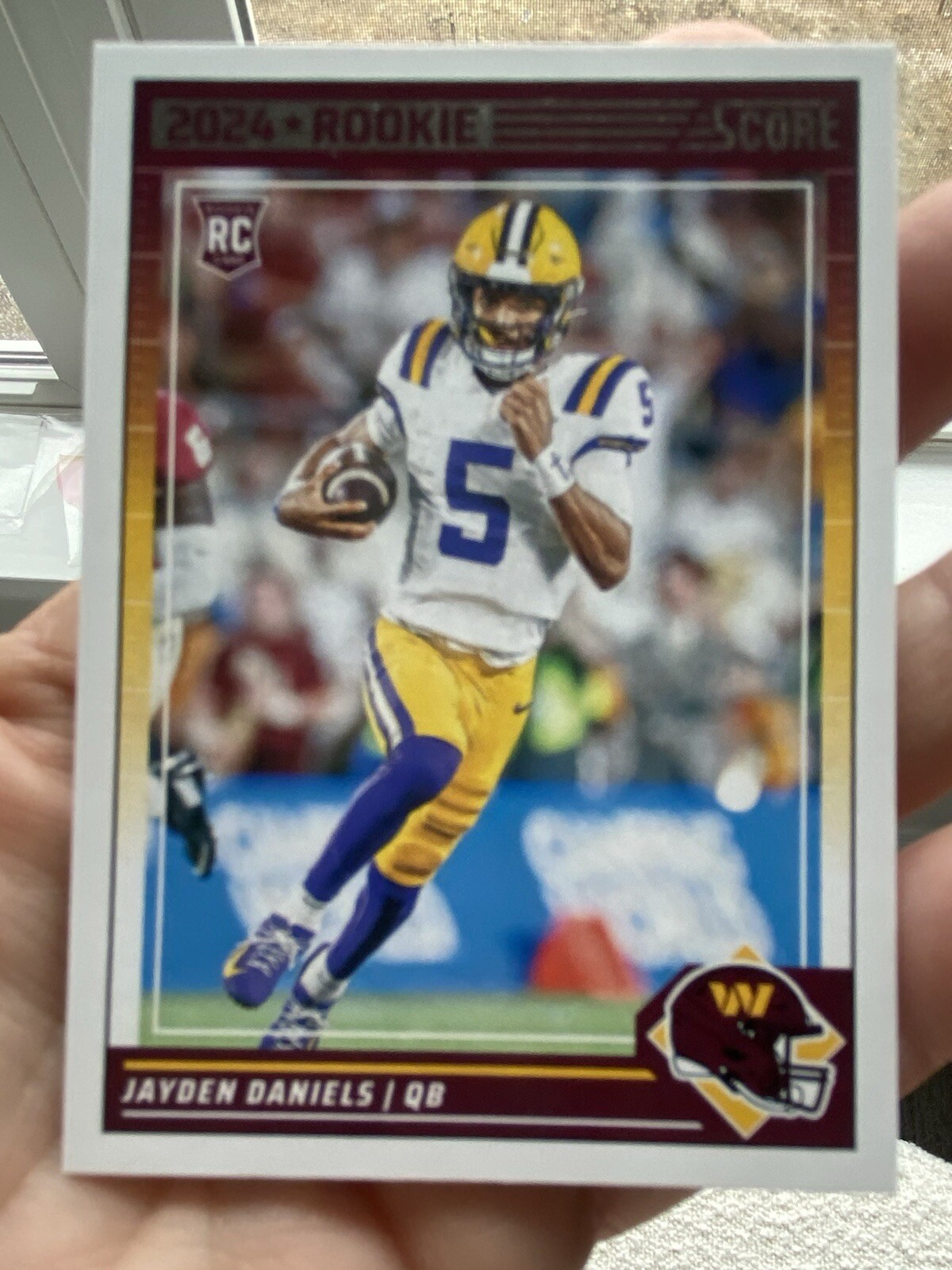 2024 Panini Score Football Jayden Daniels RC Washington Commanders #302 NFL ROY!