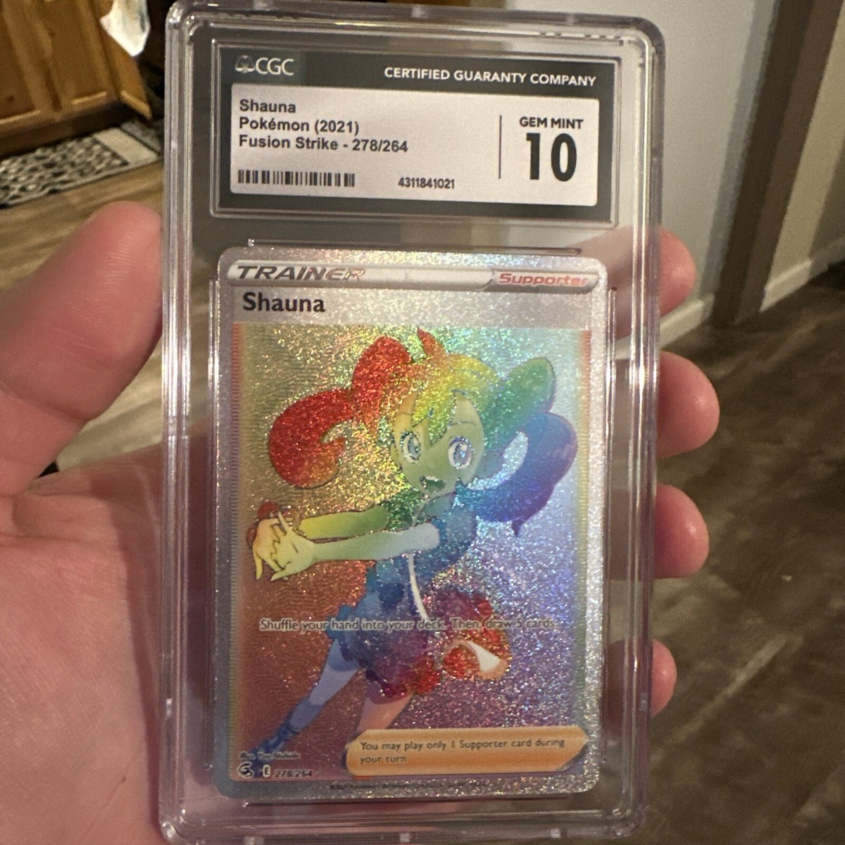 Pokemon TCG Fusion Strike Shauna 278/264 Rainbow Secret Rare CGC Gem Mint  10 | eBay