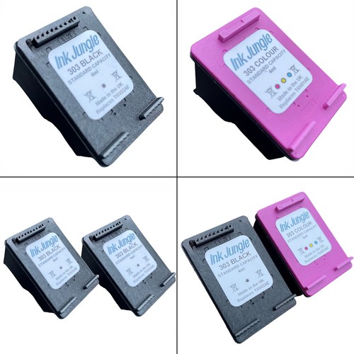 Refilled HP 303 Black & Colour Ink Cartridges For HP ENVY Photo 6234