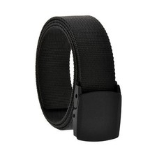 Black Tactical Belt 1.5" Airport Metal Detector Friendly Military Security Strap
