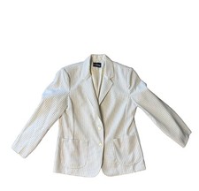 rrrruss White And Navy Striped Vintage Blazer Women s Size 12