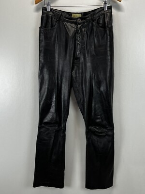 Vintage Rem Garson Leather Pants Size 10 Black SO SOFT! Rocker Lined GUC |  eBay