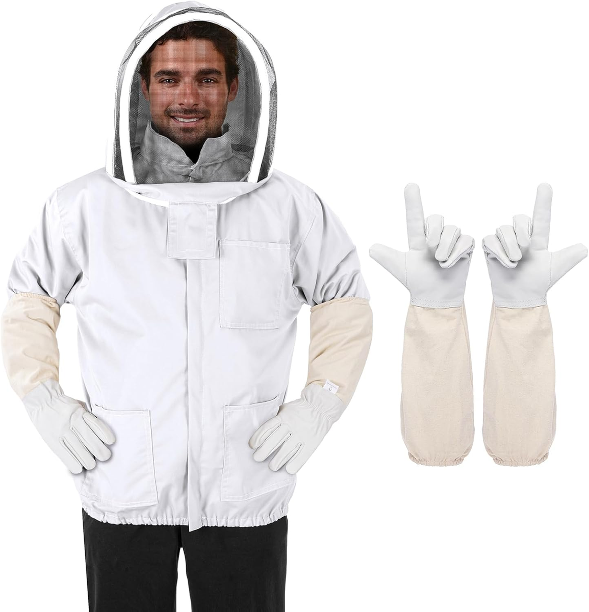 Chaqueta de traje de abeja- Chaqueta de apicultura para hombres y