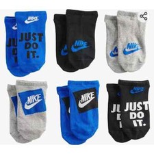 NWT 6 Pairs Kid's Nike DRI FIT Lightweight No Show Ankle Socks 3Y 4Y 5Y