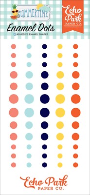 1 Pack Echo Park Paper SUMMERTIME Decorative Enamel Dots