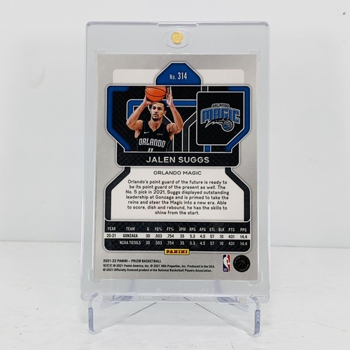 2021-22 Panini Prizm #314 Jalen Suggs RC Rookie Orlando Magic - Picture 2 of 2