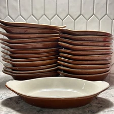 Vintage Hall Oval Casserole Au Gratin Baking Dish #528 Brown