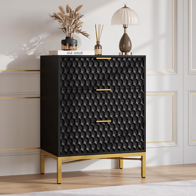 3 Drawer Dresser for Bedroom, Simply Modern Chest of Drawers for Closet with Wid